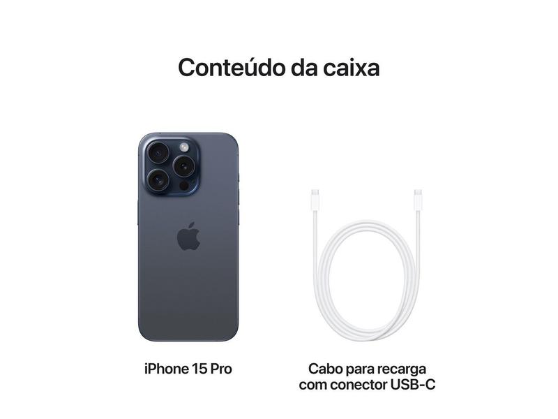Apple iPhone 15 Pro 256GB Titânio Azul 6,1